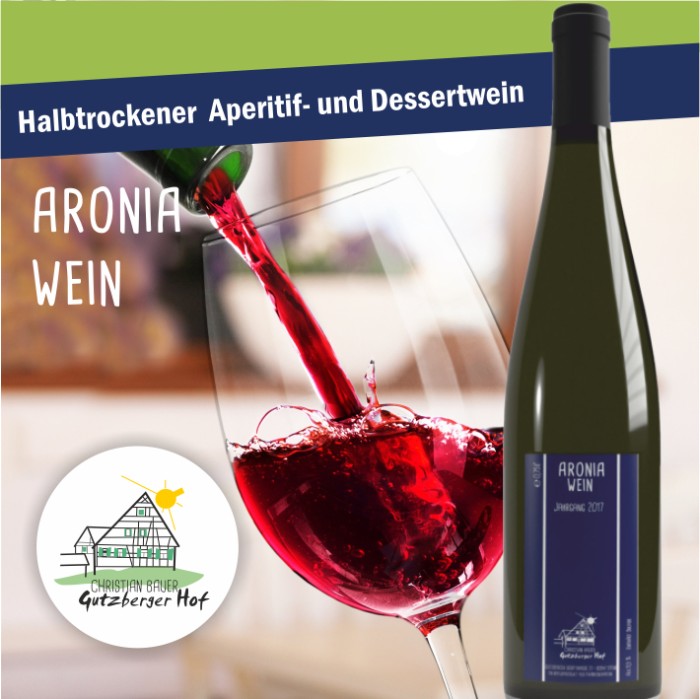 Aroniawein halbtrocken vom Gutzberger Hof